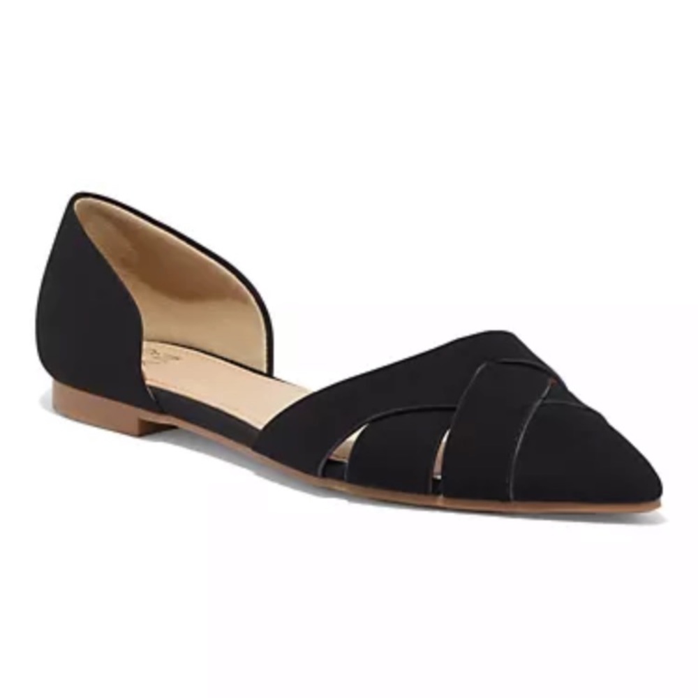NWT Black Woven Flats